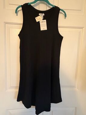 NWT Cotn Sleeveless Black Pima cotton Nightdress – Soft A-Line Sleep Tank-S